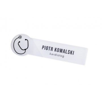 Health Protection ID with UV Print - Transparent Plexi - Size 90x27mm - ID134
