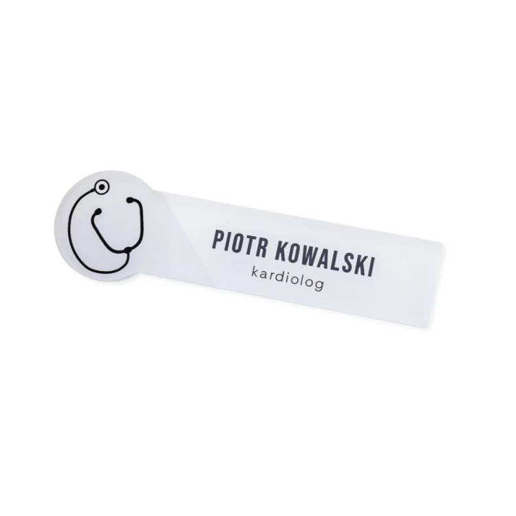 Health Protection ID with UV Print - Transparent Plexi - Size 90x27mm - ID134