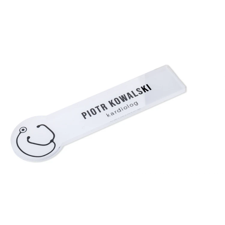 Health Protection ID with UV Print - Transparent Plexi - Size 90x27mm - ID134