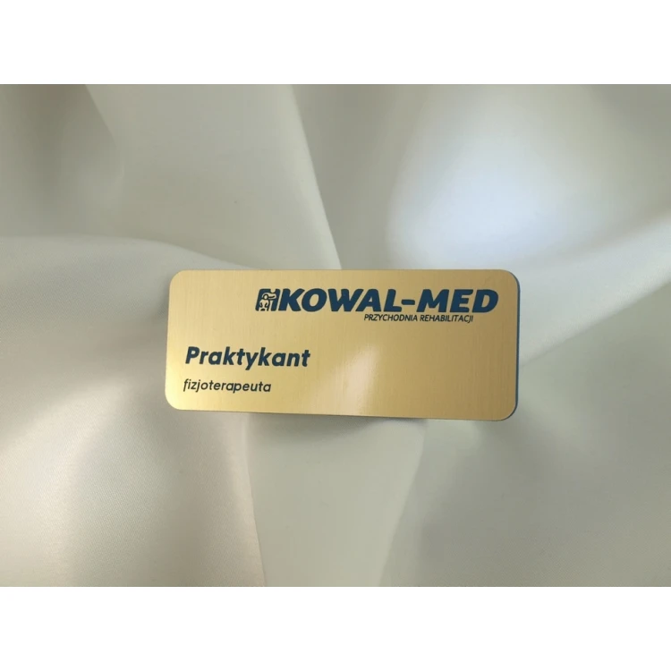 Employee ID Badge - Gold with Blue Engraving - ID015