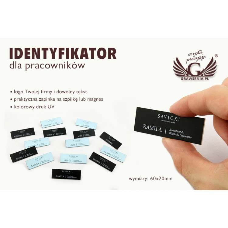 Employee ID Badge - 60x20mm - ID032 - Color UV Print