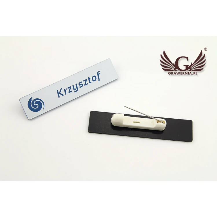 ID Tag - Slim White with Engraving - 70x15mm - ID048