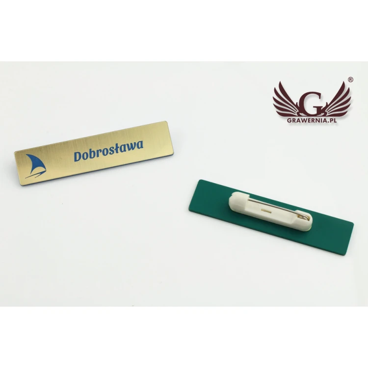 ID Tag - Slim Gold with Engraving - 70x15mm - ID050