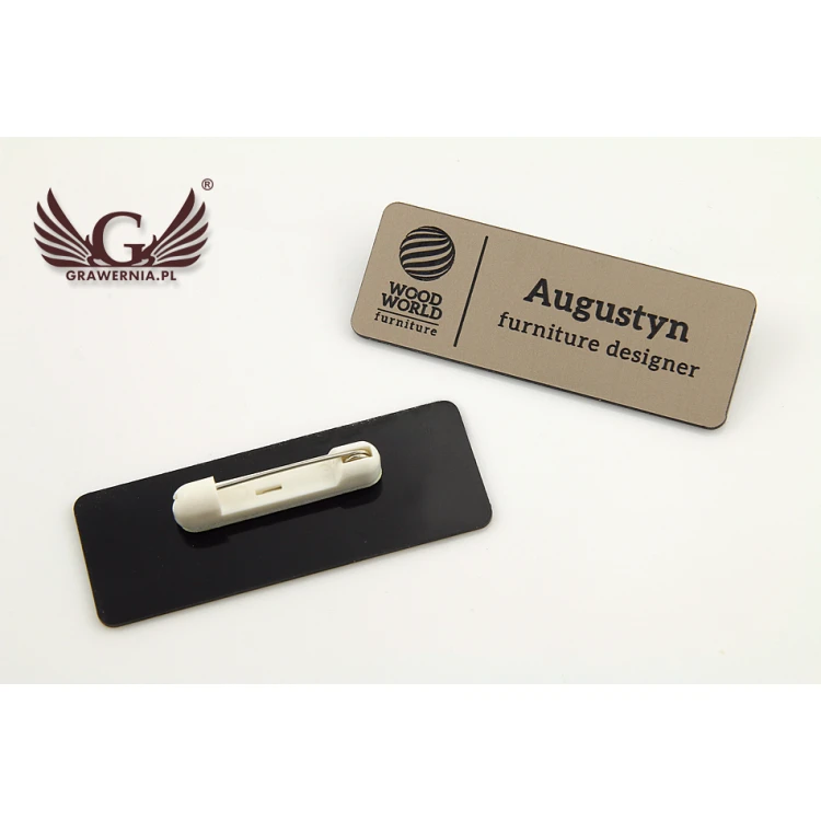 ID Badge - Medium Copper or Caffe Latte Color - ID053