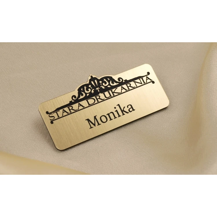 Employee ID Badge Gold 75x30mm - ID006