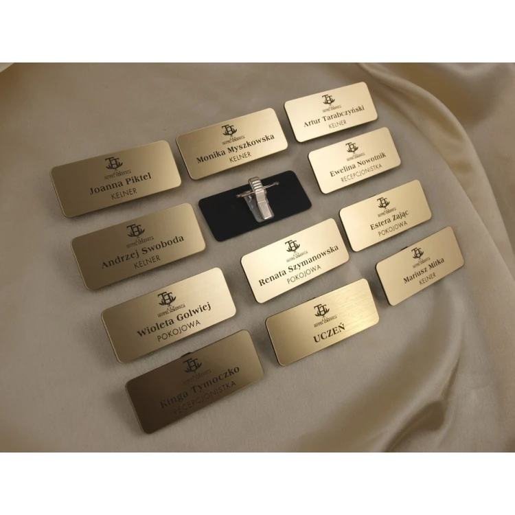 Employee ID Badge Gold 75x30mm - ID006