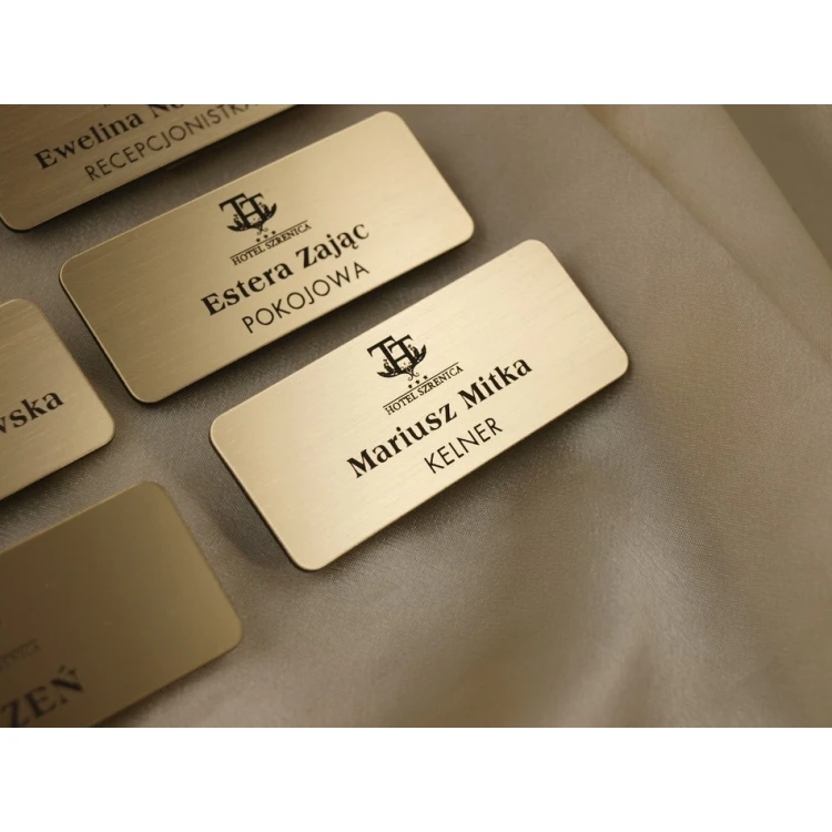 Employee ID Badge Gold 75x30mm - ID006