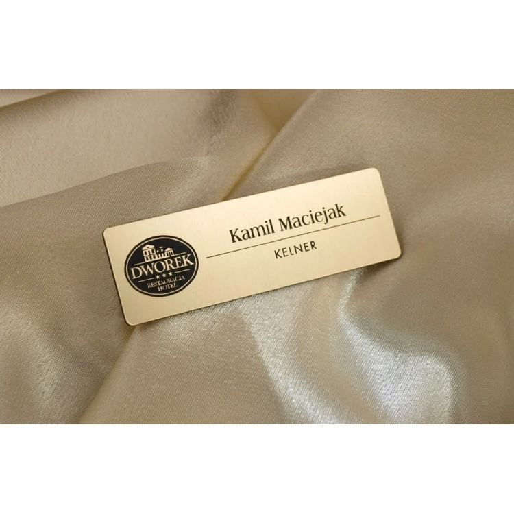 Employee ID Badge Gold 75x30mm - ID006