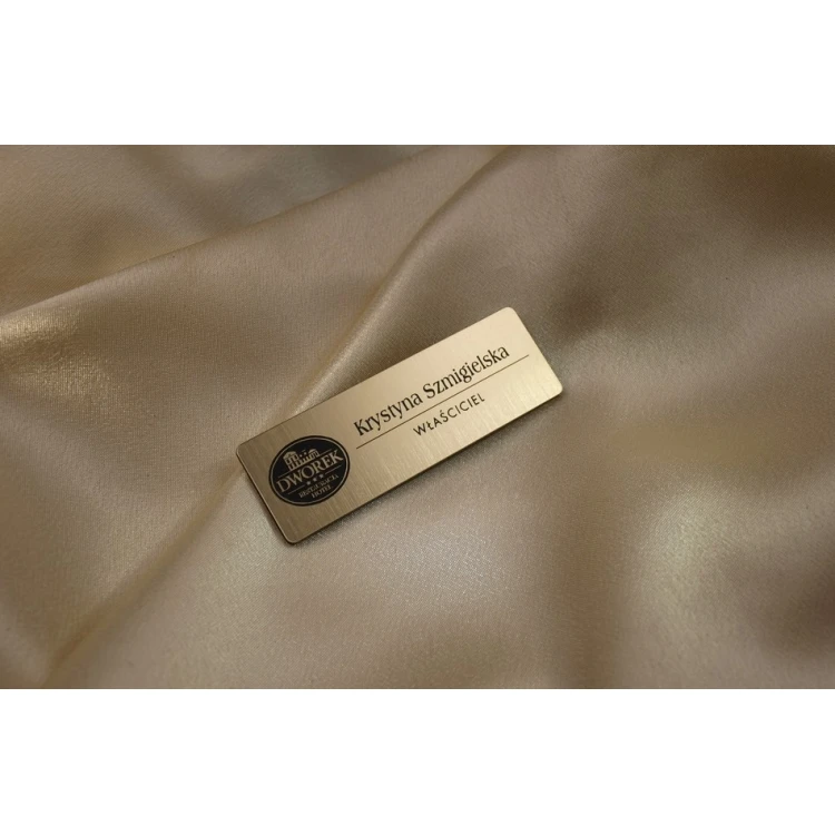 Employee ID Badge Gold 75x30mm - ID006