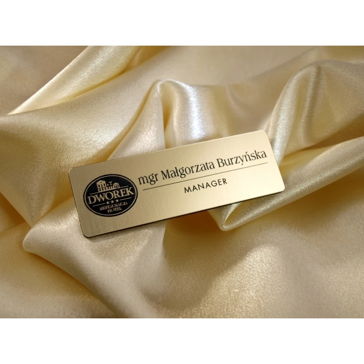 Employee ID Badge Gold 75x30mm - ID006