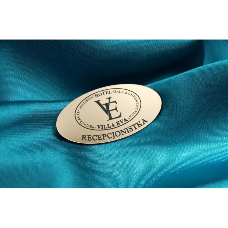 Employee ID Badge - GOLD OR SILVER ELLIPSE - ID014