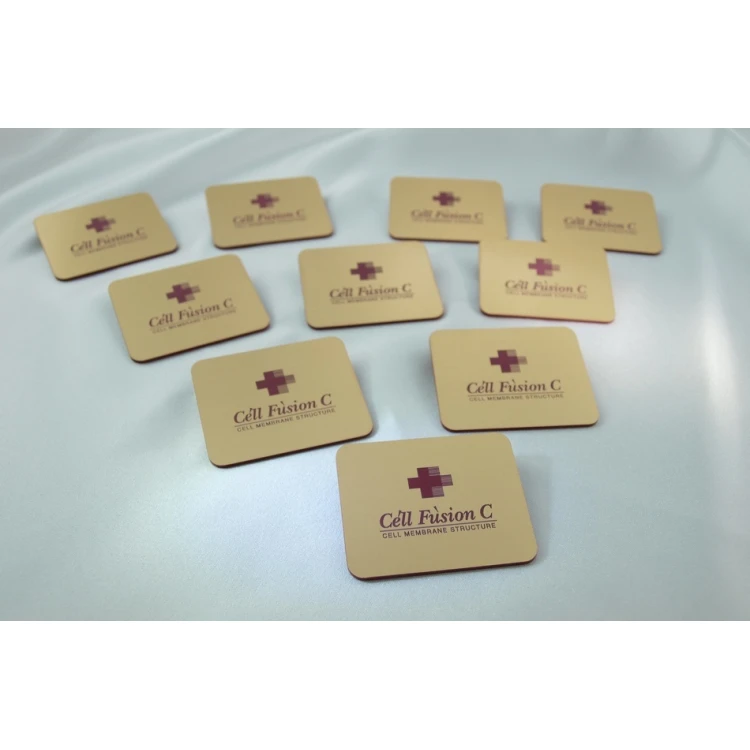 Employee ID Badge - Gold with Maroon Engraving - ID018