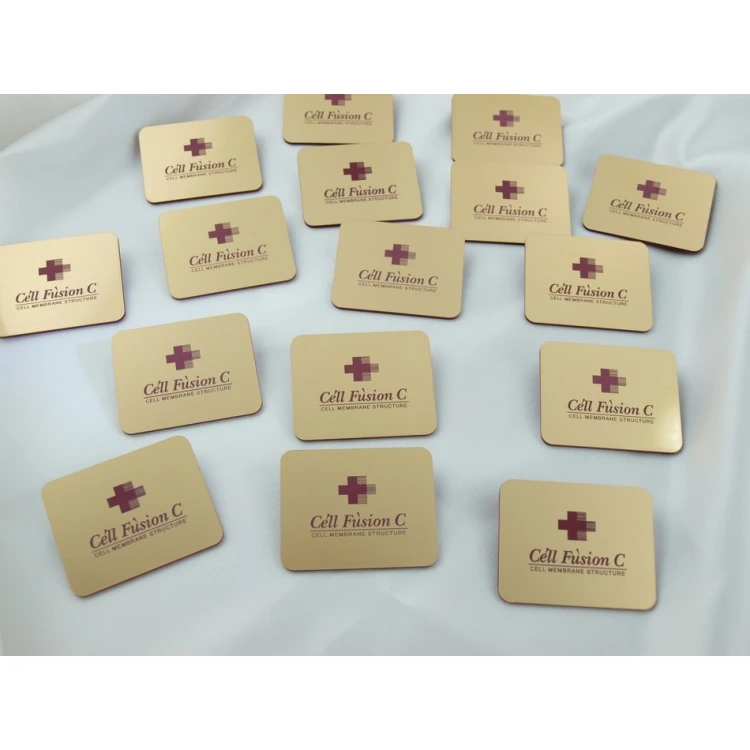 Employee ID Badge - Gold with Maroon Engraving - ID018