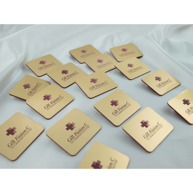 Employee ID Badge - Gold with Maroon Engraving - ID018