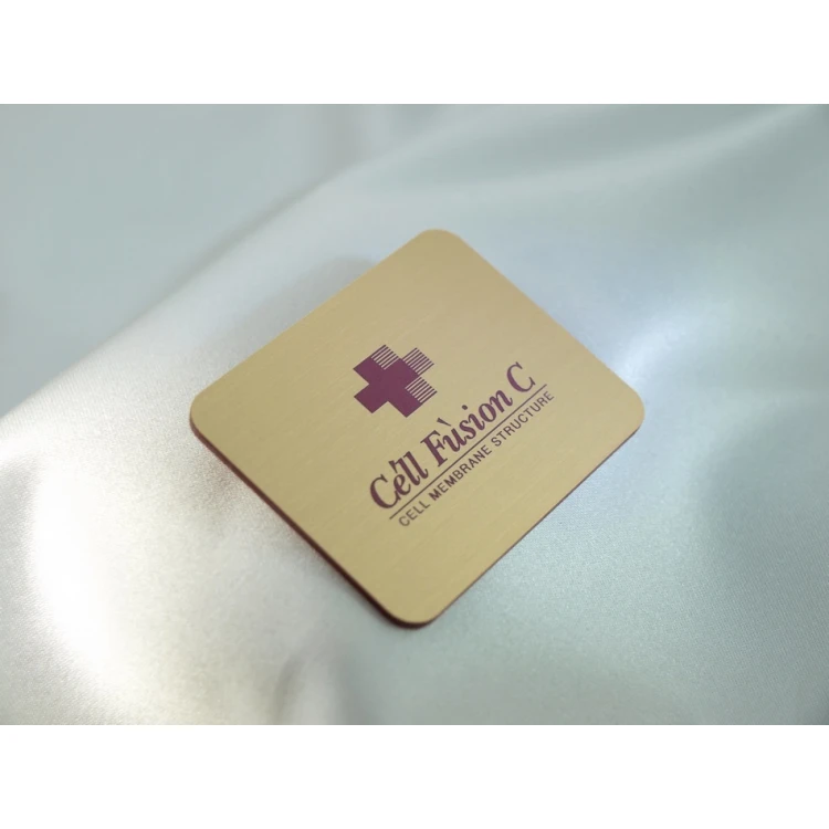 Employee ID Badge - Gold with Maroon Engraving - ID018