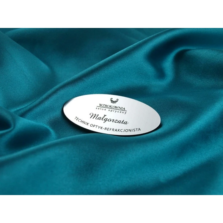 Employee ID Badge - GOLD OR SILVER ELLIPSE - ID014