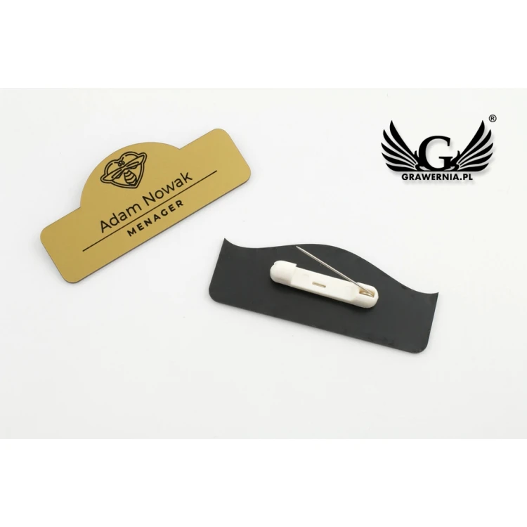 Employee ID Badge - ELEGANT SILVER, GOLD, BLACK, MATTE COPPER EXTERIOR - ID013