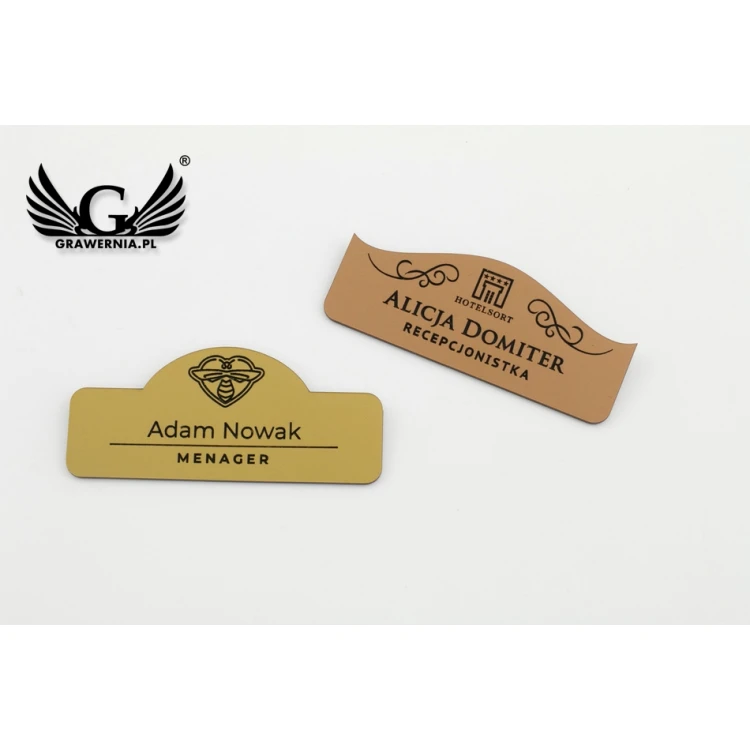 Employee ID Badge - ELEGANT SILVER, GOLD, BLACK, MATTE COPPER EXTERIOR - ID013