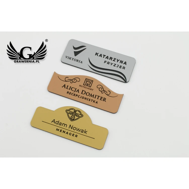Employee ID Badge - ELEGANT SILVER, GOLD, BLACK, MATTE COPPER EXTERIOR - ID013