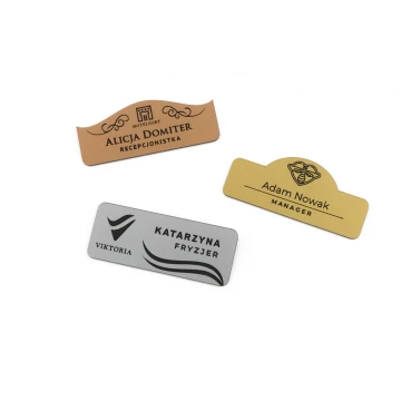 Employee ID Badge - ELEGANT SILVER, GOLD, BLACK, MATTE COPPER EXTERIOR - ID013