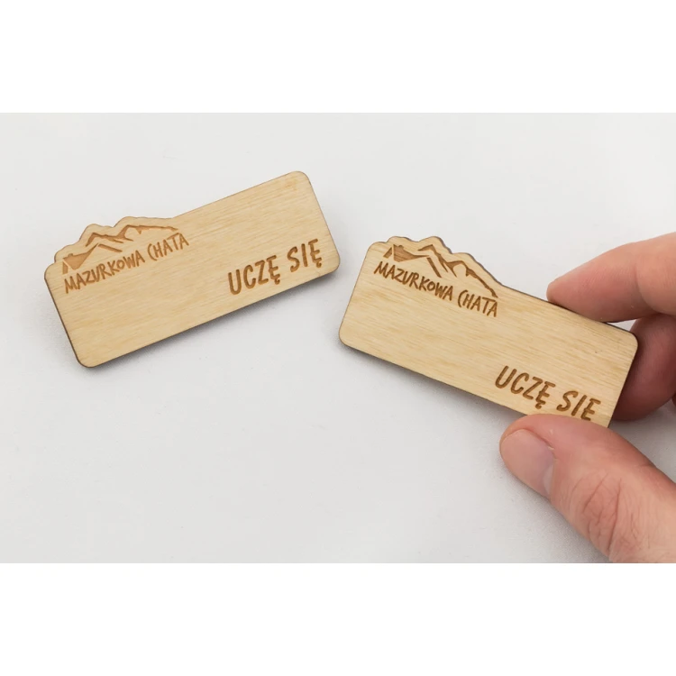 Employee ID Badge - 65x30mm - ID047 - Wood