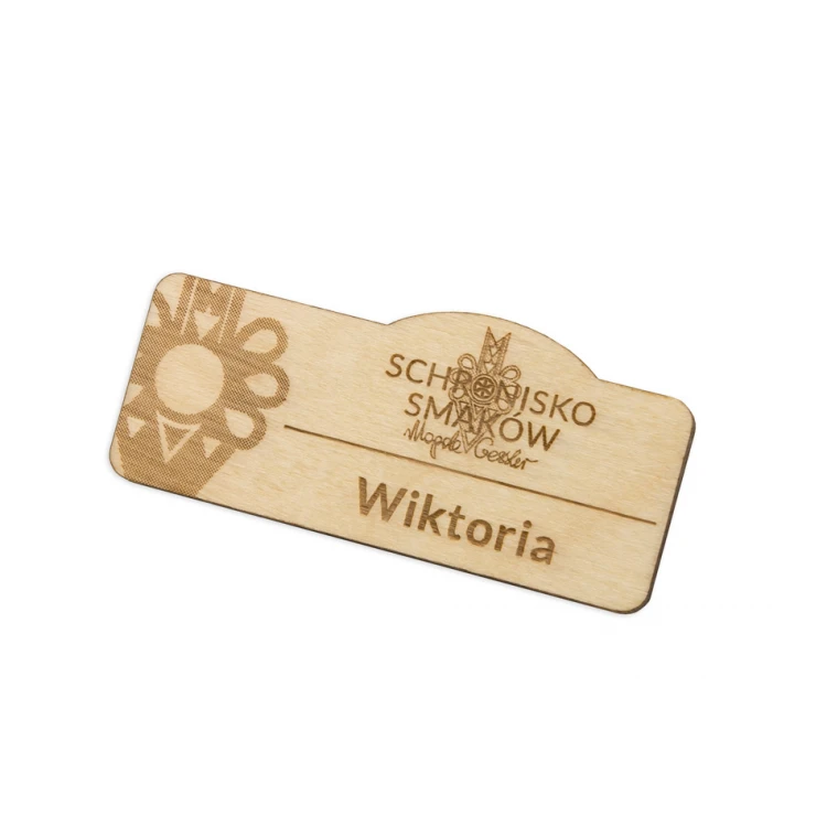 Employee ID Badge - 65x29mm - ID034 - Wood