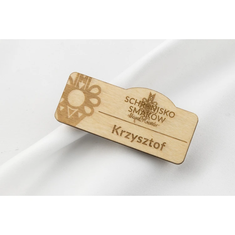 Employee ID Badge - 65x29mm - ID034 - Wood