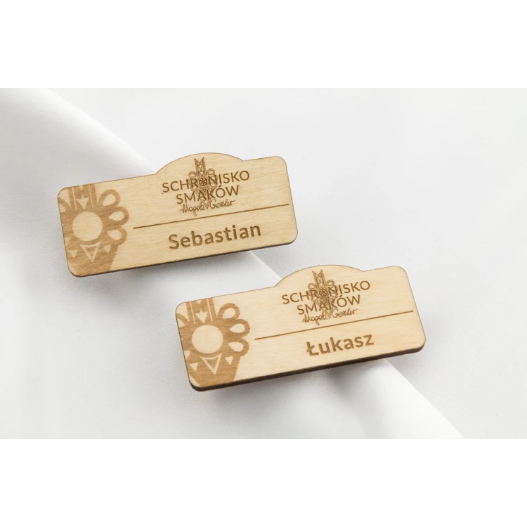 Employee ID Badge - 65x29mm - ID034 - Wood