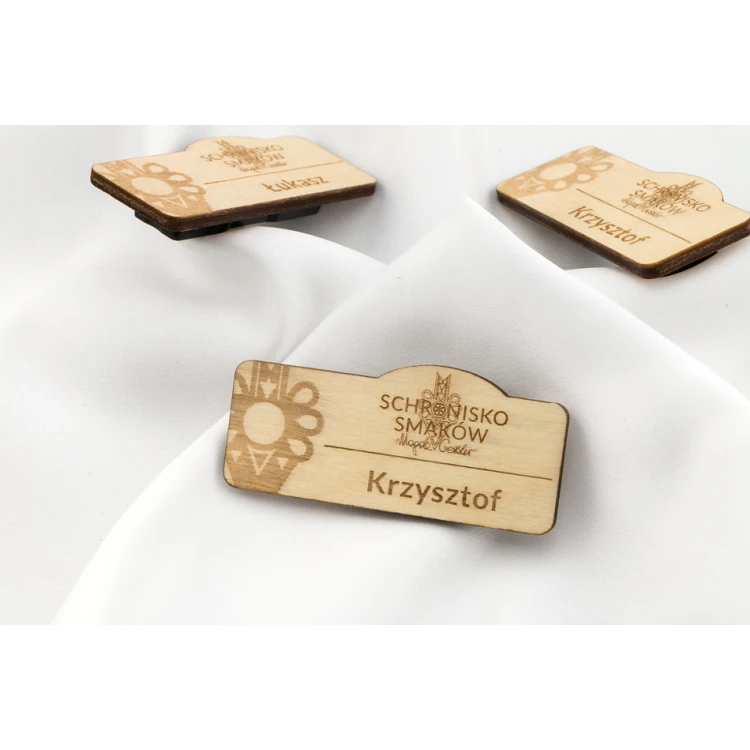 Employee ID Badge - 65x29mm - ID034 - Wood