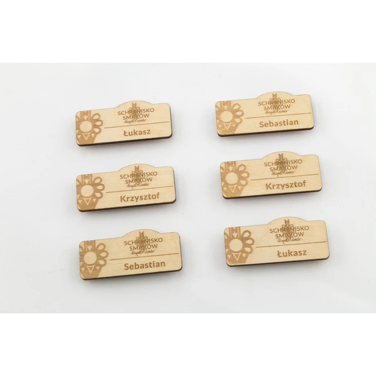 Employee ID Badge - 65x29mm - ID034 - Wood