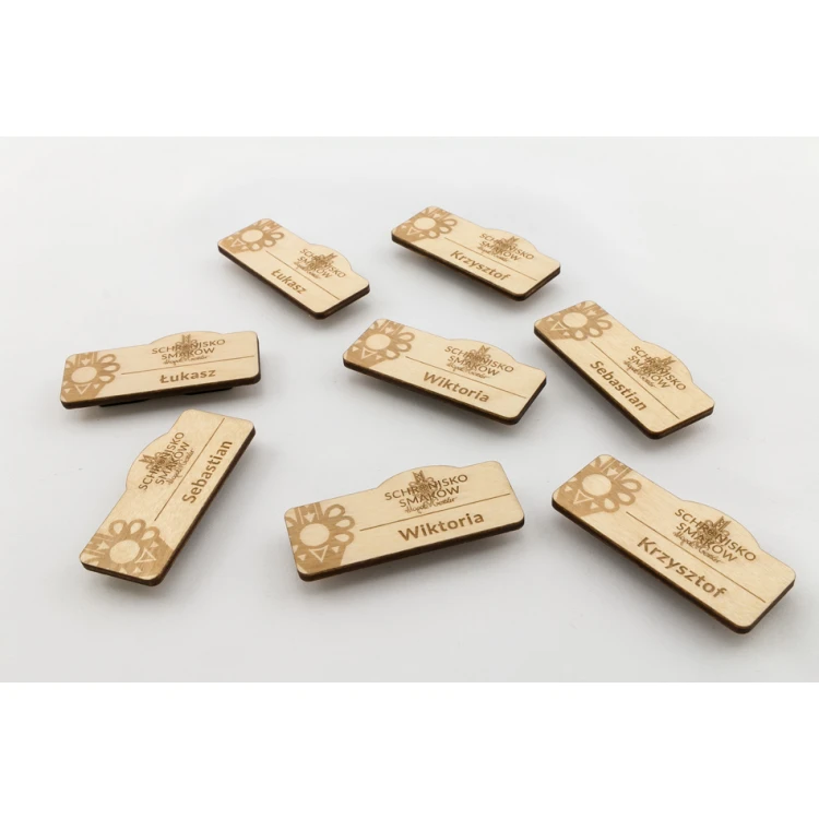 Employee ID Badge - 65x29mm - ID034 - Wood