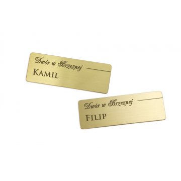 Employee ID Badge - 70x25mm - ID033 - Brass