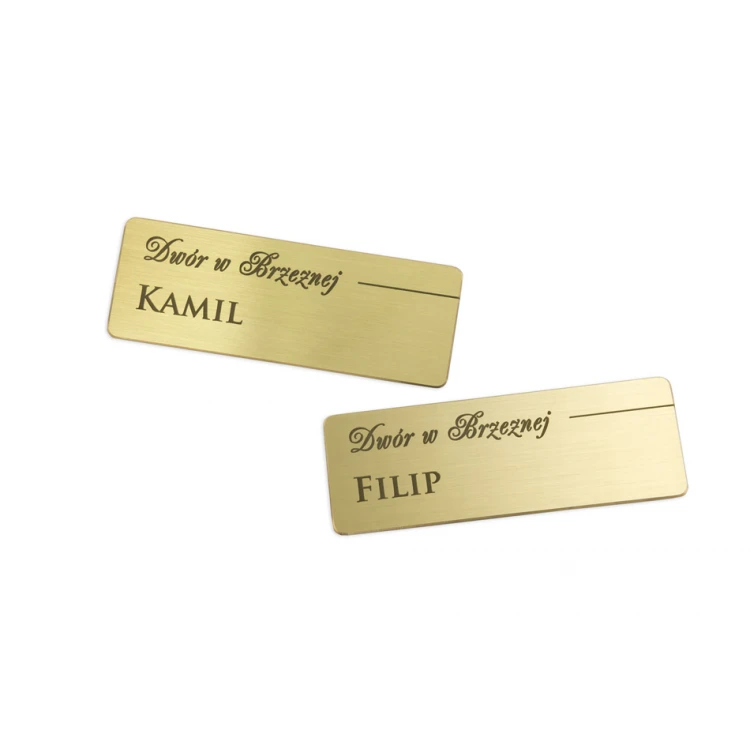 Employee ID Badge - 70x25mm - ID033 - Brass