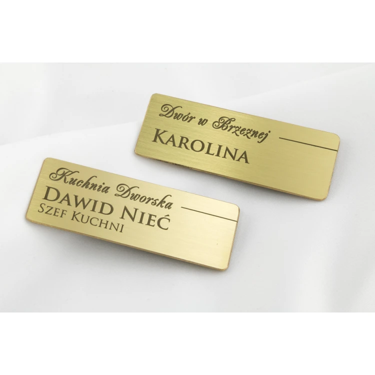 Employee ID Badge - 70x25mm - ID033 - Brass