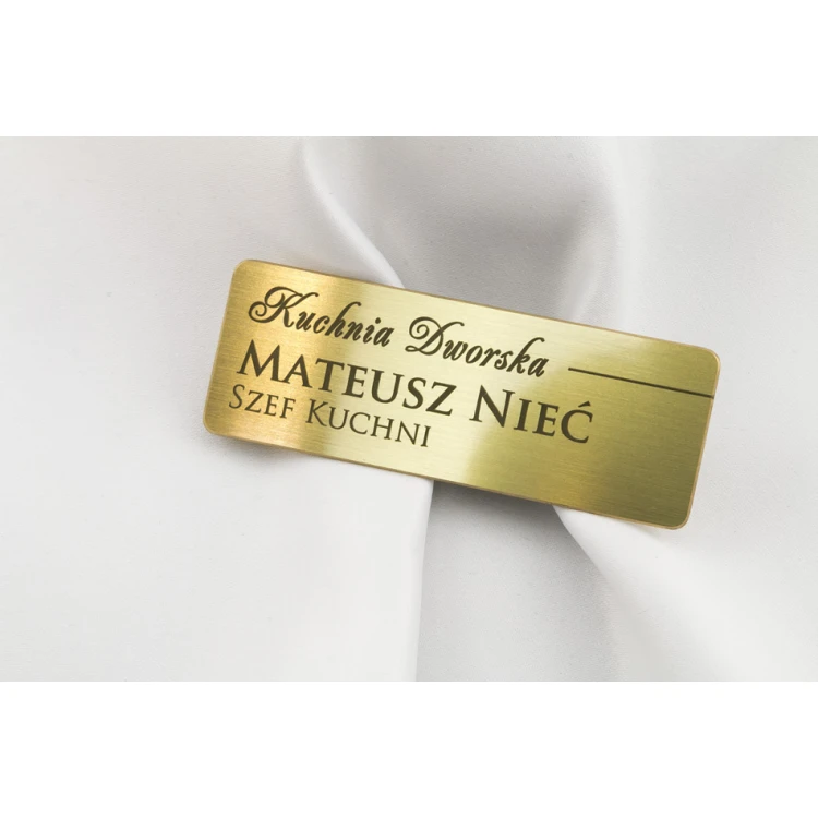 Employee ID Badge - 70x25mm - ID033 - Brass