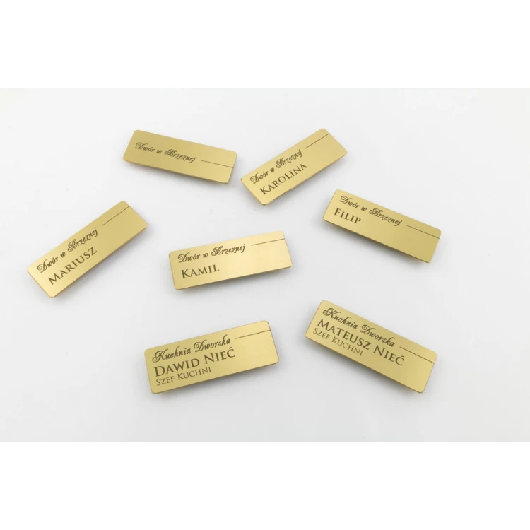 Employee ID Badge - 70x25mm - ID033 - Brass