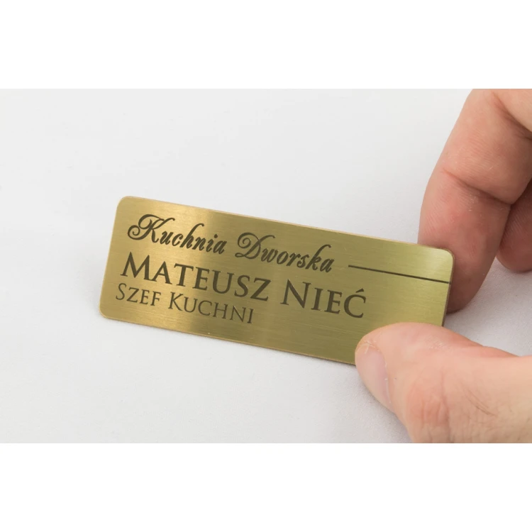 Employee ID Badge - 70x25mm - ID033 - Brass