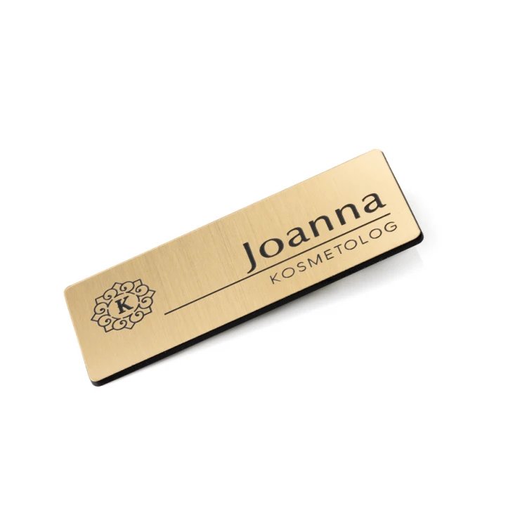 Employee ID Badge Gold 75x30mm - ID006