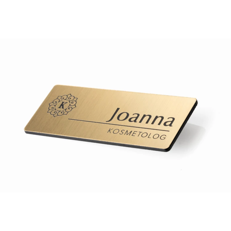 Employee ID Badge Gold 75x30mm - ID006