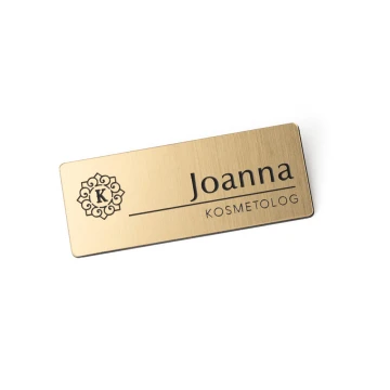 Employee ID Badge Gold 75x30mm - ID006