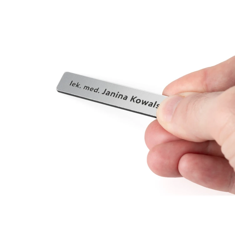 Employee ID Badge Silver 72x12mm - MINI 2 - ID010