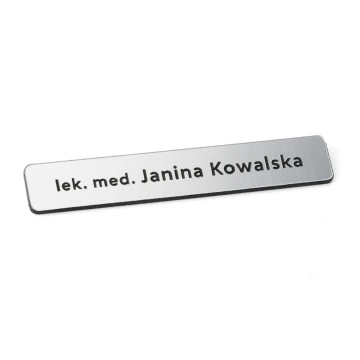 Employee ID Badge Silver 72x12mm - MINI 2 - ID010