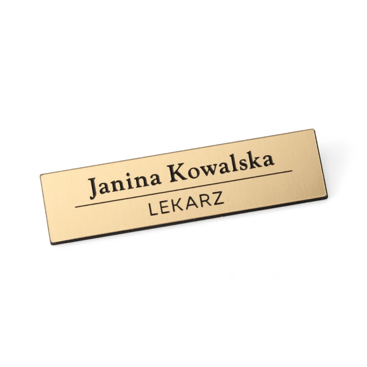 Employee ID Badge Gold 65x17mm - MINI 1 - ID009