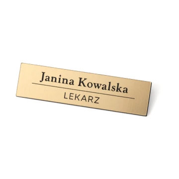Employee ID Badge Gold 65x17mm - MINI 1 - ID009