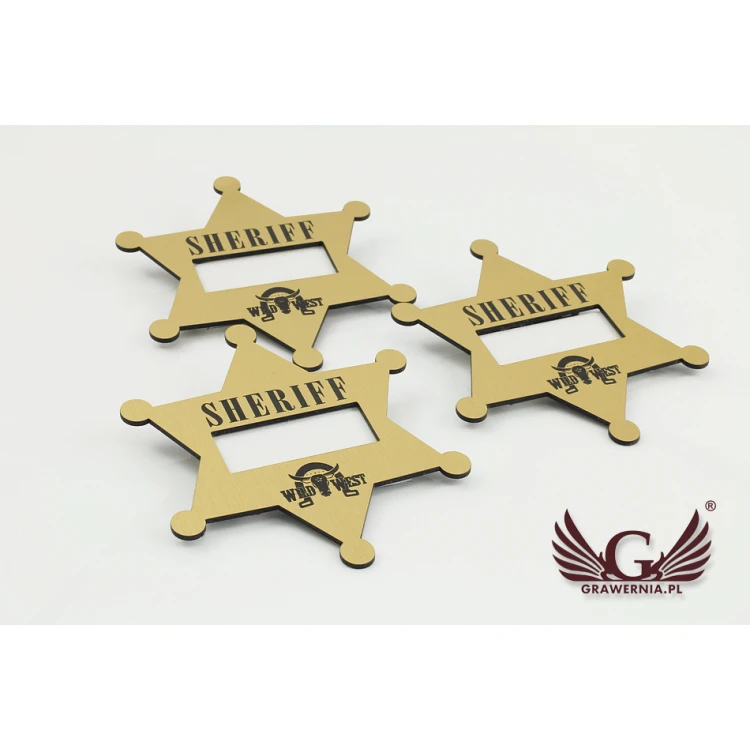 Sheriff Star Badge - size 80x90mm - ID059