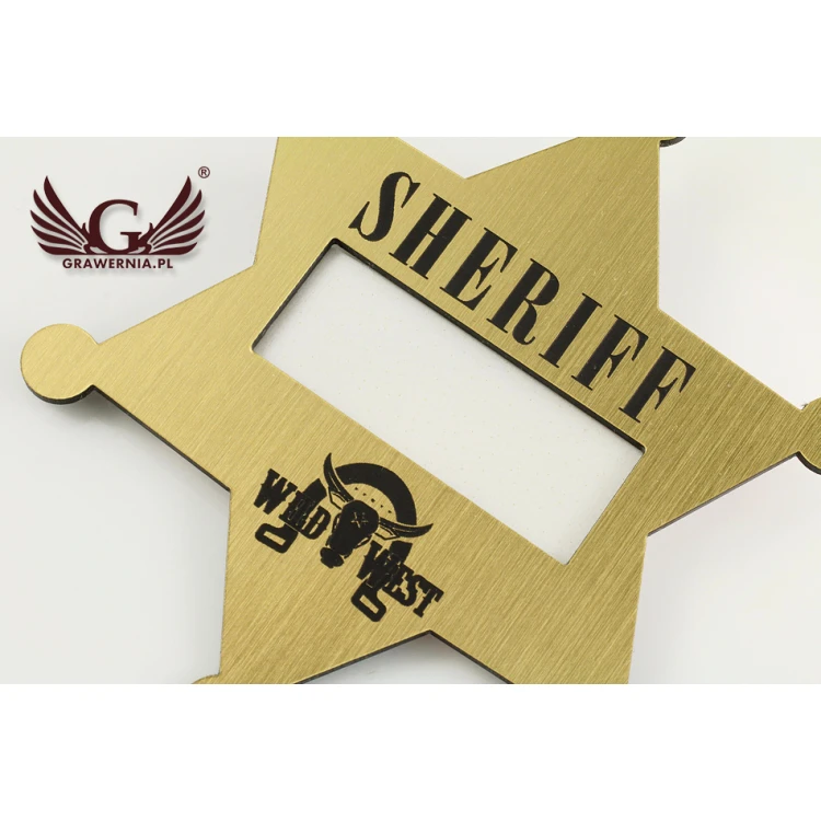 Sheriff Star Badge - size 80x90mm - ID059