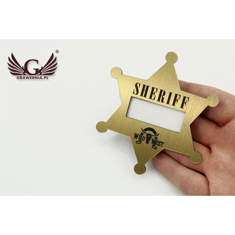 Sheriff Star Badge - size 80x90mm - ID059