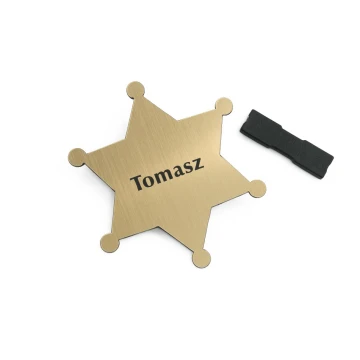 Sheriff Star Badge 2 - size 80x90mm - ID064