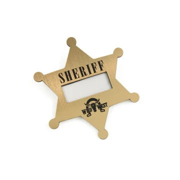 Sheriff Star Badge - size 80x90mm - ID059