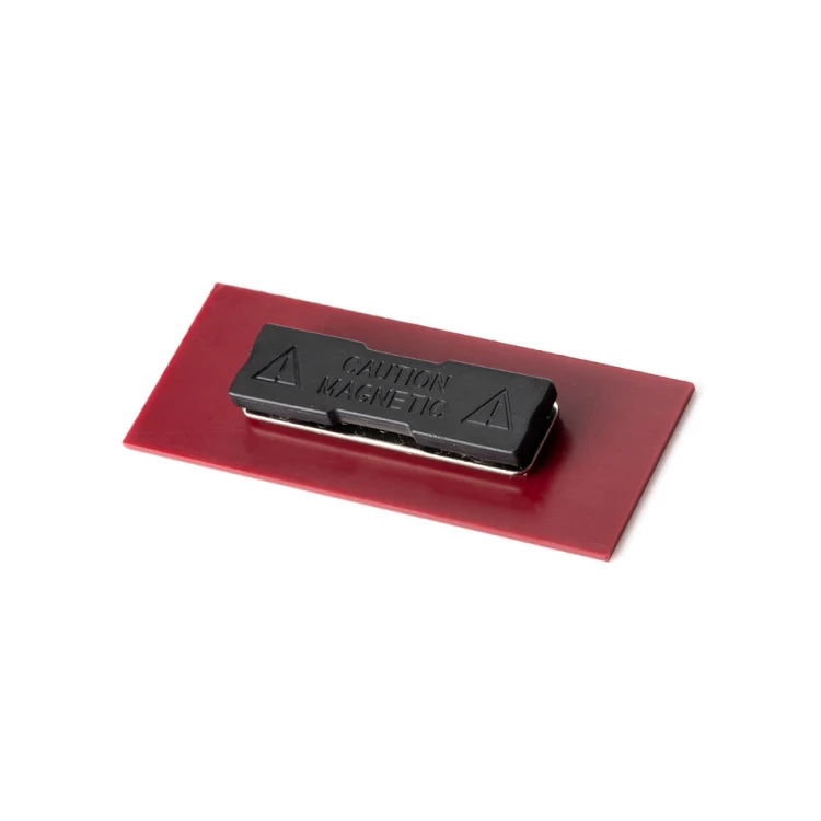 Hotel ID Badge - Gold with Red Engraving - 75x30mm - ID017
